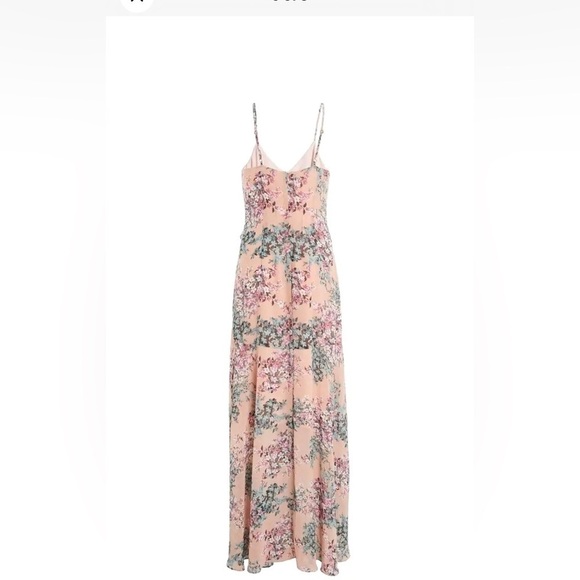 Quiz Women’s dress Size: 12 Color:Pink Chiffon Floral Maxi
Ruffle Dress. - Picture 5 of 7